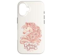Gallop and Glam Derby Horse Floral Design Case for iPhone 16
