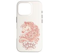 Gallop and Glam Derby Horse Floral Design Case for iPhone 16 Pro