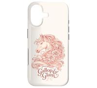 Gallop and Glam Derby Horse Floral Design Case for iPhone 17