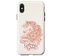 Gallop and Glam Derby Horse Floral Design Case for iPhone X/XS