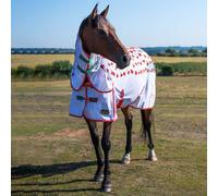 Gallop Berries & Cherries Combo Fly Rug - Horse Blanket - Red Print - Size: 6ft 9inch