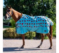 Gallop Berry Print 0g Standard Turnout Rug - Outdoor Lightweight Horse Blanket - Blue - Size: 7ft