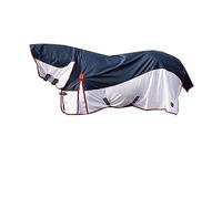 Gallop Combo Full Neck Lightweight Horse Fly Turnout Rug, UV Protect, Waterproof (5'9", Navy / White)