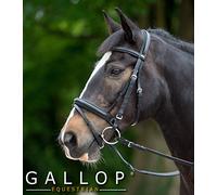 Gallop Comfort Bridle and Rubber Reins (Full, Black)