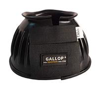 Gallop Double Taped PVC Ribbed Over Reach Boots, Full Size, Black