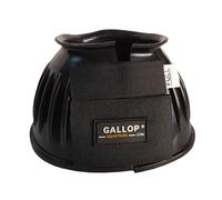 Gallop Double Taped Pvc Ribbed Over Reach Boots - Pony · Black