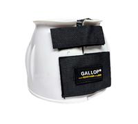 Gallop Double Taped Pvc Ribbed Over Reach Boots - Pony · White