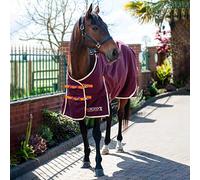 Gallop Equestrian Gallop Trojan 100g Xtra Outdoor Horse Turnout Rug 1200 Denier Lightweight (5'6'', Burgundy/Orange)