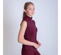 Gallop Equestrian Women's Sleeveless Quarter Zip Base Layer - Burgundy, Size Small