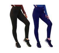 Gallop High Waist Silicone Knee Riding Tights with Pocket (L/UK 12, Navy)