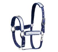 Gallop Horse Halter Floral Furr - Contoured Fit & Moisture-Wicking Fabric (Navy, Full)