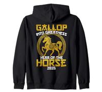Gallop Into Greatness Year of the Horse 2026 Zip Hoodie