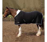 Gallop Jersey Fleece Cooler Rug For Horse Pony Equestrian (5'3", Black)