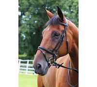 Gallop Padded Bridle and Rubber Reins set (Black, Shetland)