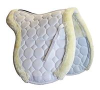 Gallop Premium Vented Fleece Fur Numnah, Full Size, White