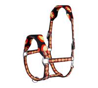 Gallop Shop Halloween Horse Riding Set, Pumpkin Print Design, Includes Saddle Pad, Halter, Cap and Ear Bonnet (Halt, Full)