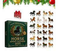 Gallop Through December - Horse Advent Calendar 2025,Christmas Countdown Calendar with 24 Unique Horses Figurines,Fun Equestrian 24 Days Christmas Countdown,for Hors-e Lovers & Equestrians (1PCS)