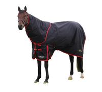 Gallop Trojan 200g Mediumweight Horse Turnout Rug and Detachable Neck Set Spring/Autumn/Winter (Black/Red) (6'6")