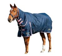 Gallop Trojan Combo Neck Duraproof 50G Horse Turnout Rug Navy (6 6")