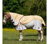Gallop Trojan Dual Lightweight Showerproof Fly Turnout Rug & Neck Set - Beige - Size: 6ft 6inch