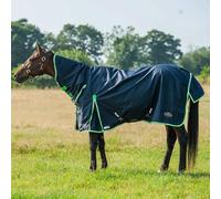 Gallop Trojan DURAPROOF Lightweight Combo Turnout Rug - 0g (Navy/Green), 6ft3