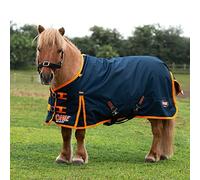 Gallop Trojan Ponie 100G Horse Turnout Rug Standard Neck in Navy/Orange, 600 Denier (4'0", Navy)