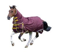 Gallop Trojan Xtra 200g Burgundy/Yellow Turnout Rug (5'6")