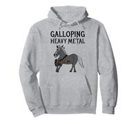 Galloping Heavy Metal, Horse Electric Guitar Guitarist Funny Pullover Hoodie