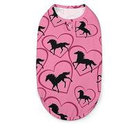 Galloping Horse Heart Dog Shirts Summer Pet T-Shirts Soft Sleeveless Tank Top Pet Clothes for Small Puppy and Cats