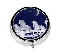 Galloping Horse Mini Pill Box - Convenient Travel Accessory - Perfect for Purse and Pocket - Small Pill Organizer
