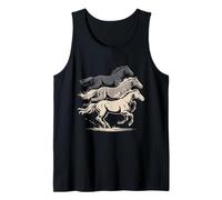 Galloping Horses Trio Western Mustang Spirit Tank Top