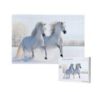 Galloping Rare Spotted Horses,1000 Pieces Wooden Jigsaw Family Game Jigsaw Puzzles for Adults Teens Home Decor