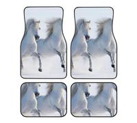 Galloping Rare Spotted Horses,Car Floor Mats Set of 4,Vehicle Floor Rugs Non-Slip Auto Foot Mats Car Accessories