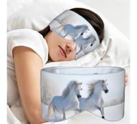Galloping Rare Spotted Horses, Sleep Mask for Home Travel, Full Eye Covers Light Blocking Eye Mask Sleep Eye and Ear Muffs