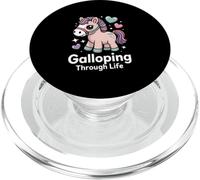 Galloping Through Life Cute Pastel Pony Horse PopSockets PopGrip for MagSafe