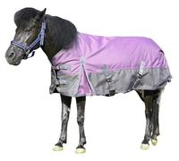Gallopoff 1200D Ripstop Mini Horse/Pony Blanket, Medium Weight 200g Fill - Waterproof Breathable Warm Winter Turnout Blanket for Foal/Weanling/Yearling/Donkey/Mule Violetgrey 48