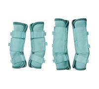 Gallopoff Fly Boots for Horses Set of 4, Breathable Comfy Mesh Horse Leggings Reduce Stomping, Hoof Stress, and Leg Fatigue SkyBlue Cob