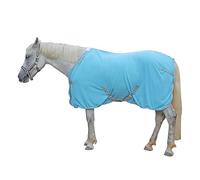 Gallopoff Horse Fleece Cooler Blanket, 300 g/m² - Breathable, Sweat-Absorbing & Quick Drying, Ideal After Training, Washing, in the Stable & Transportation, Blue, 125 cm