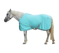 Gallopoff Horse Fleece Cooler Blanket, 300 g/m² - Breathable, Sweat-Absorbing & Quick Drying, Ideal After Training, Washing, in the Stable & Transportation, Green, 135 cm