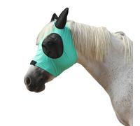 Gallopoff Horse Fly Mask with Large Eye Space & Ears - Super Comfort Stretchy UV Protection, Soft on Skin & Breathable Green Pony