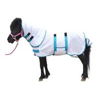 Gallopoff Pony/Mini Horse Fly Sheet Miniature Size 36"-50" Foal Weanling Donkey Adjustable Mesh Rugs Breathable Summer Flysheet White 50
