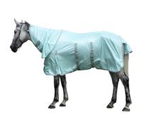 Gallopoff Summer Horse Fly Sheet with Detachable Neck & Belly Wrap, Breathable Fine Mesh Sweet Itch Protection for Stable & Pasture Turnout, Biting Defense & All-Day Comfort Shield Moonlightgreen 81"