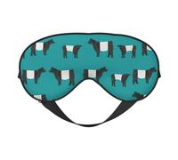 Galloway Cow Print Silk Like Sleep Eye Mask Comfortable Blindfold Adjustable Soft Eye mask for Sleep