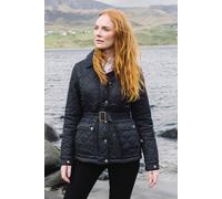 'Galloway' Quilted Lightweight Insulated Belted Water Resistant Jacket Hinter & Hobart Black 6