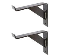 Gallows Style Scaffold Board Shelf Bracket - D240mm - Pack of 2 Hammer and Tongs Black 1000mm x 1000mm
