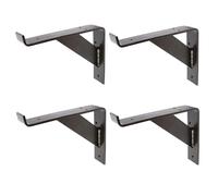 Gallows Style Scaffold Board Shelf Bracket - D240mm - Pack of 4 Hammer and Tongs Black 1000mm x 1000mm