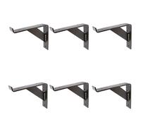Gallows Style Scaffold Board Shelf Bracket - D240mm - Pack of 6 Hammer and Tongs Black 1000mm x 1000mm