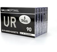 GALLUNOPTIMAL UR90 audio cassettes 90 min. Empty cassettes, pack of 5