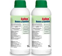 Gallup Home & Garden Weed Killer 1L - Glyphosate Commercial Industrial Strength Concentrated Herbicide Weed Killer for Effective Annual & Perennial Grass & Broad Leaved Weeds 2 Pack