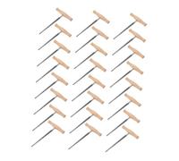 GALPADA 1:30 Tapered Violin Peg Hole 24pcs Wooden Handle Tool for 3/4-4/4 Violin Viola Neck Repair Ergonomic Design for Luthiers and Professionals